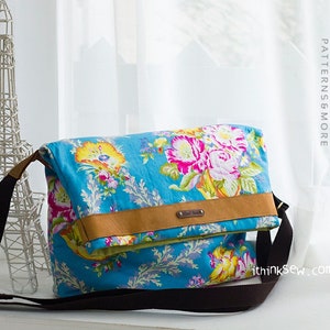 Brett Fold-over Musette Bag PDF Sewing Pattern, easy sewing pattern