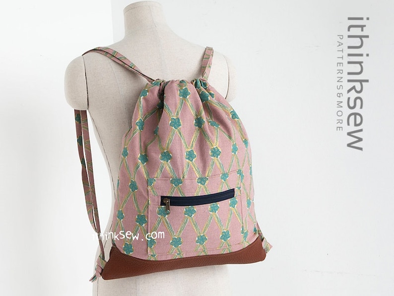 Merida Drawstring Backpack PDF Sewing Pattern, easy backpack pattern image 6