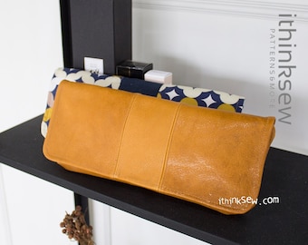 Savannah Clutch  PDF Sewing Pattern, leather clutch, clutch bag, easy sewing pattern