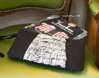 Alicia Ruffled Zipper Pouch PDF Sewing Pattern, easy sewing pattern