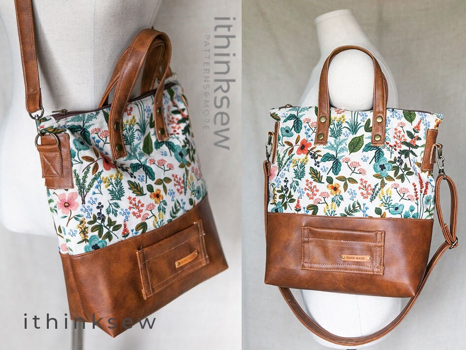 Eman Tote Bag PDF Sewing Pattern Shoulder Bag Cross Bag | Etsy UK