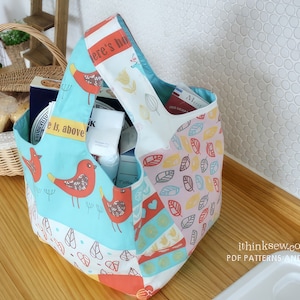 Molly Market Bag PDF Sewing Pattern, shopping bag, easy sewing pattern