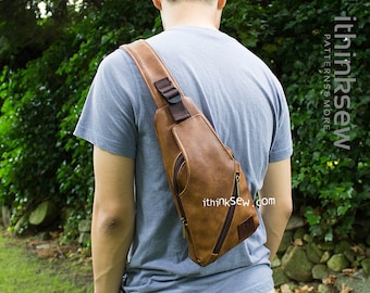 Otis Sling Bag with Phone Pocket on Strap PDF Sewing Pattern & Video Tutorials