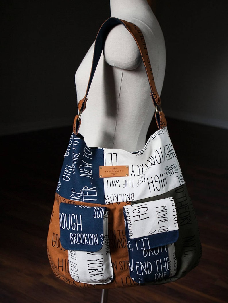 Gabrielle Hobo Bag PDF Sewing Pattern | Slouchy Shoulder Bag Tutorial ...
