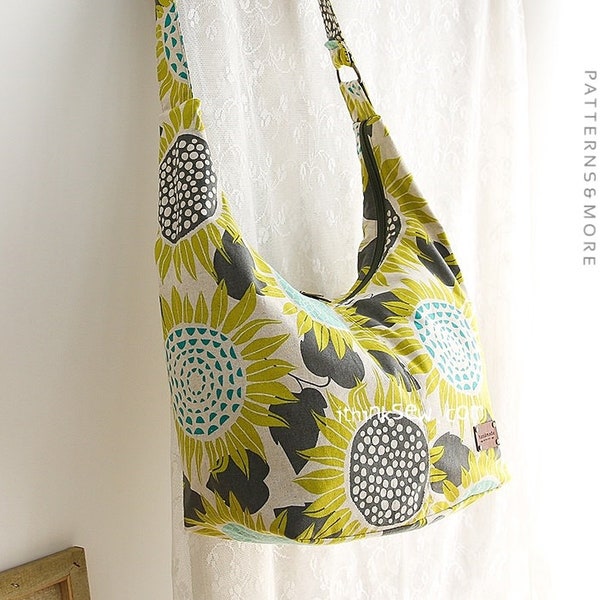 Ginnifer Bag PDF Sewing Pattern, hobo bag, easy sewing pattern