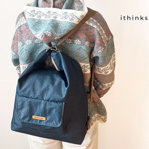 Hana Convertible Hobo Bag PDF Sewing Pattern - back pack
