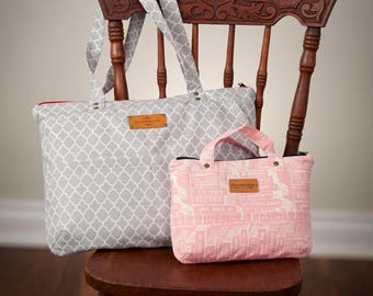 Lexi Diaper Bag Sewing Pattern | Multi Pocket Tote PDF | 2 Sizes Travel Bag DIY | Baby Shower Gift Template | Lexi Organizer Bag