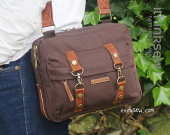 2 Compartments iPad/Tablet PC Corine Bag PDF Sewing Pattern