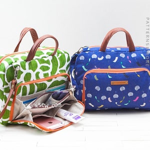 Essie Zip Down Accordion Cross Bag PDF Schnittmuster, Reisetasche