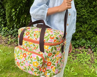 Nomi Picnic Bag PDF Sewing Pattern with Video Instruction, easy sawing pattern