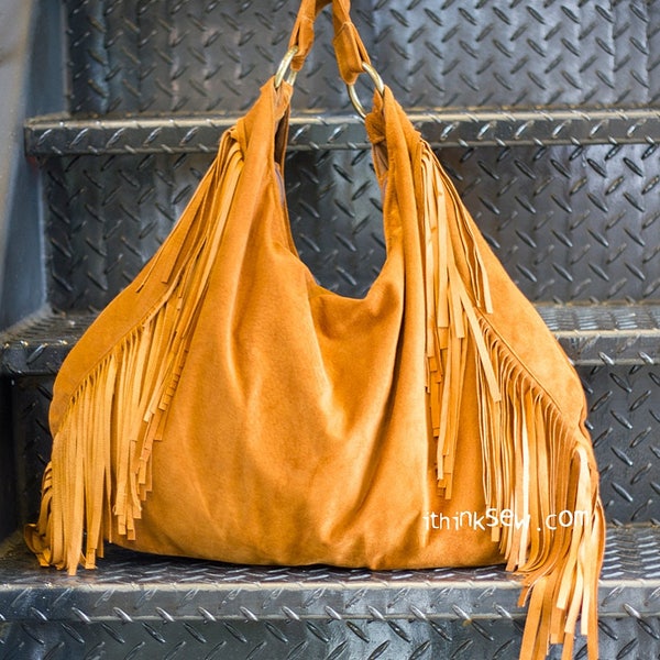 Karen Fringe Hobo Bag PDF Sewing Pattern, tote bag