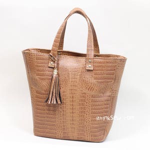 Delilah Tote Bag PDF Sewing Pattern, easy sewing pattern, leather bag