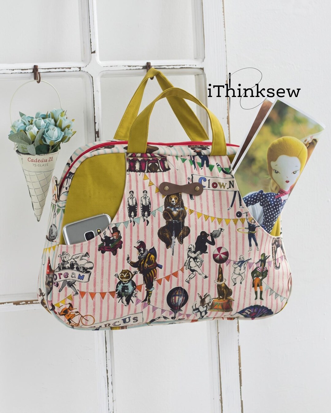 Cynthia Boston Bag Sewing Pattern PDF | Roomy Handbag Tutorial | DIY ...