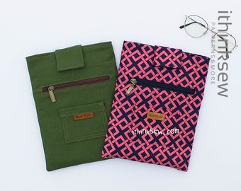 Sherrie Mini Laptop/Tablet Sleeve PDF Sewing Pattern, gadget bag pattern