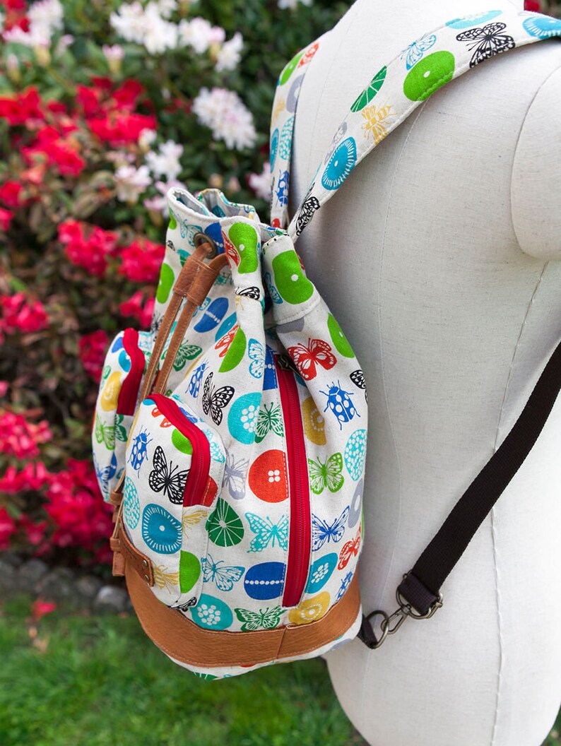 Loren Bucket Backpack Sewing Pattern PDF | Drawstring Rucksack Tutorial ...