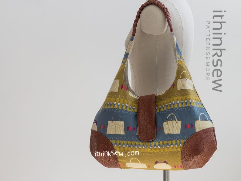 Hobo Bag Sewing Pattern PDF | Sarah Slouchy Shoulder Bag Tutorial ...