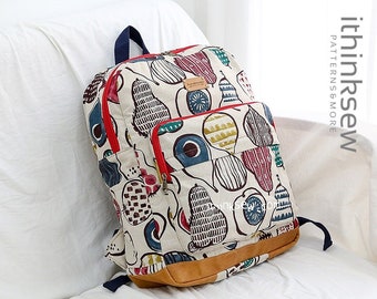 Byron School Backpack PDF Sewing Pattern, school backpack pattern