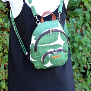 Magali Mini Backpack / Cross Bag PDF Sewing Pattern, small backpack image 2