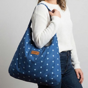 Jacqueline Hobo Bag Sewing Pattern | Slouchy Shoulder Bag PDF | Large Everyday Tote Bag DIY | 2 Sizes Zipper Purse Template