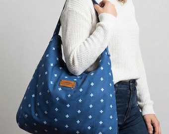 Jacqueline Hobo Bag Sewing Pattern | Slouchy Shoulder Bag PDF | Large Everyday Tote Bag DIY | 2 Sizes Zipper Purse Template