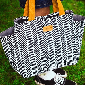 Cartamodello PDF Noel Tote Bag - 4 dimensioni, modello di borsa facile, borsa da viaggio, borsa da mercato