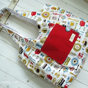 Eco Friendly Portable Shopping Bag PDF Sewing Pattern, market bag, easy bag pattern, foldable bag