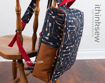 Ruther Backpack PDF Sewing Pattern | DIY Travel Bag Tutorial | Unisex School Bag Pattern | Large Everyday Rucksack Craft Project
