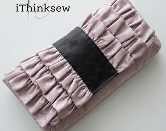 Ruffle Clutch Sewing Pattern PDF | Elegant Evening Bag Tutorial | Victorian Pleated Purse Pattern | DIY Formal Bag for Advanced Sewists