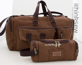 15% Off! - Floyd Travel Bag & Gordan Travel Pouch PDF Sewing Pattern Combo