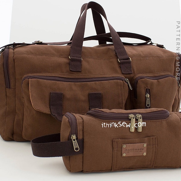 15% Off! - Floyd Travel Bag & Gordan Travel Pouch PDF Sewing Pattern Combo