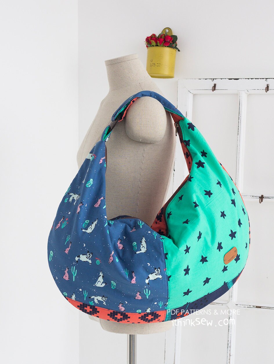 Brooklyn Bag PDF Sewing Pattern Hobo Bag Easy Sewing Pattern 