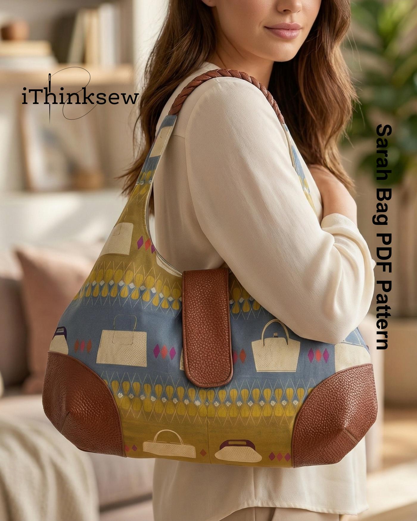 Hobo Bag Sewing Pattern PDF | Sarah Slouchy Shoulder Bag Tutorial ...