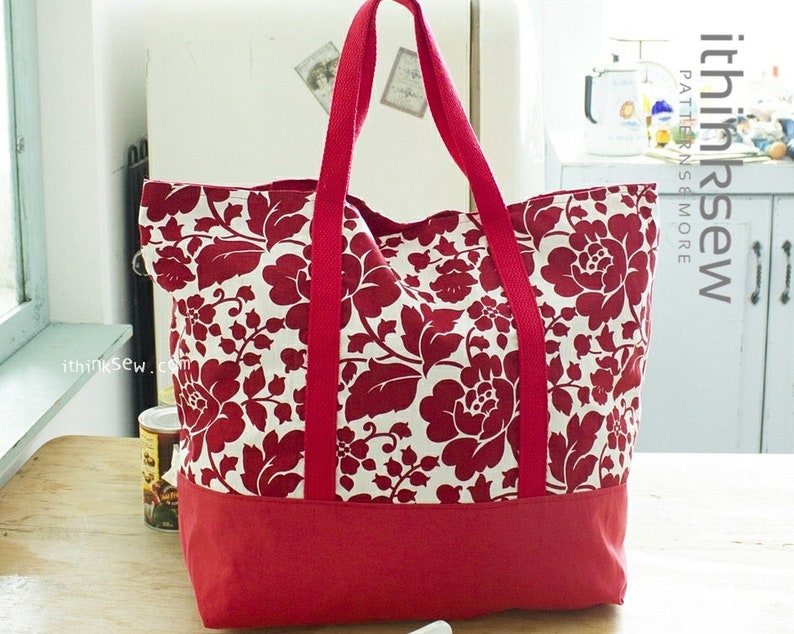 Cartamodello PDF Martha Market Bag, borsa della spesa, borsa riutilizzabile, modello di borsa facile immagine 3