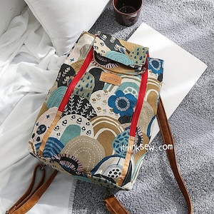 Domino Backpack PDF Sewing Pattern, school backpack pattern, school bag