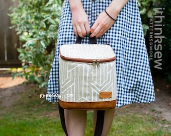 Jan Lunch Bag PDF Sewing Pattern, picnic bag pattern