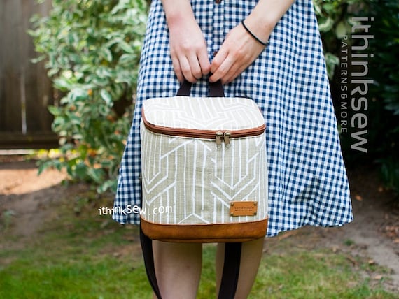 Jan Lunch Bag PDF Sewing Pattern, picnic bag pattern