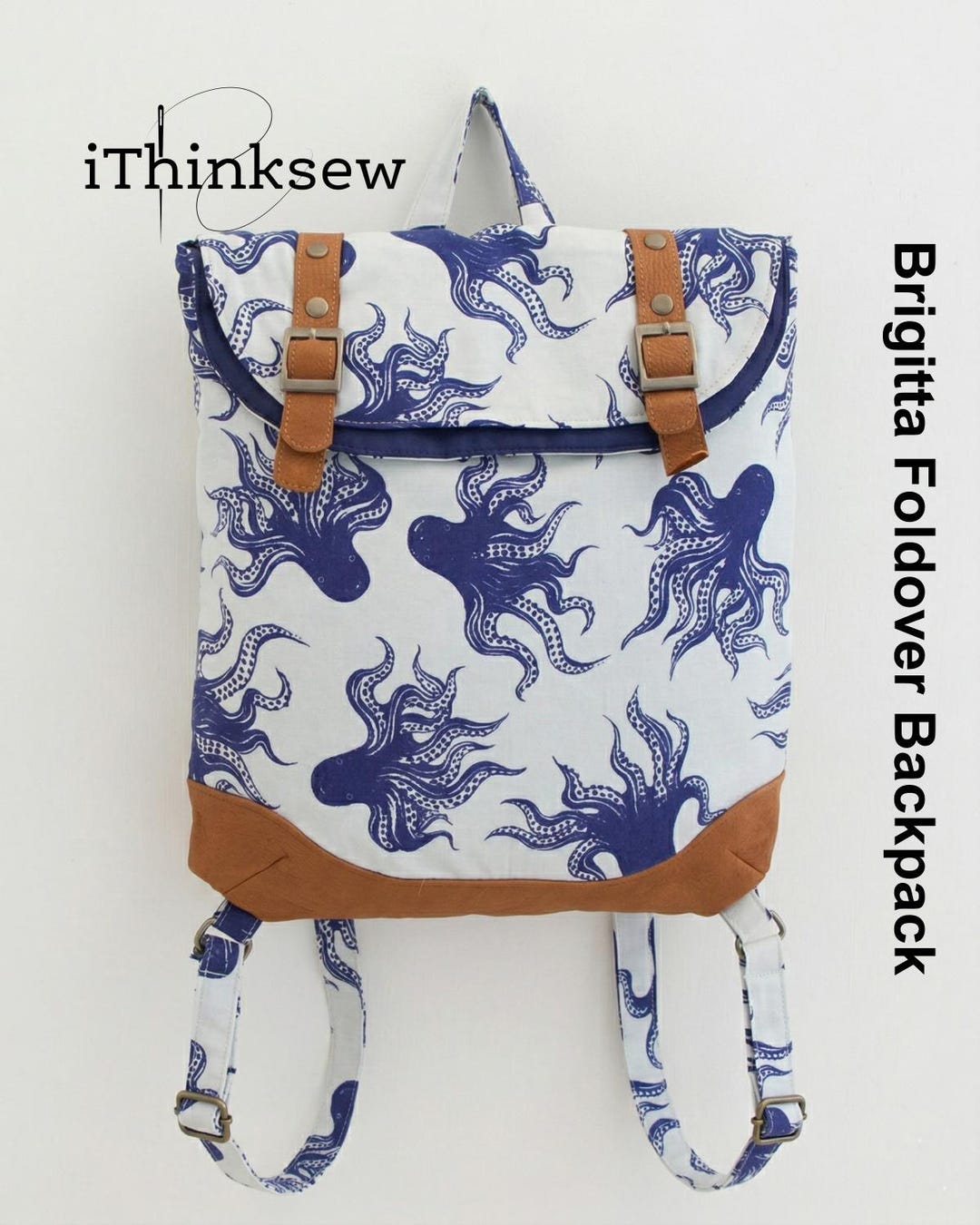 Fold Over Rucksack Pattern Brigitta Foldover Backpack Sewing Pattern | DIY Satchel Bag PDF ...