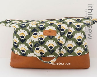Auberon Travel Bag PDF Sewing Pattern, tote bag