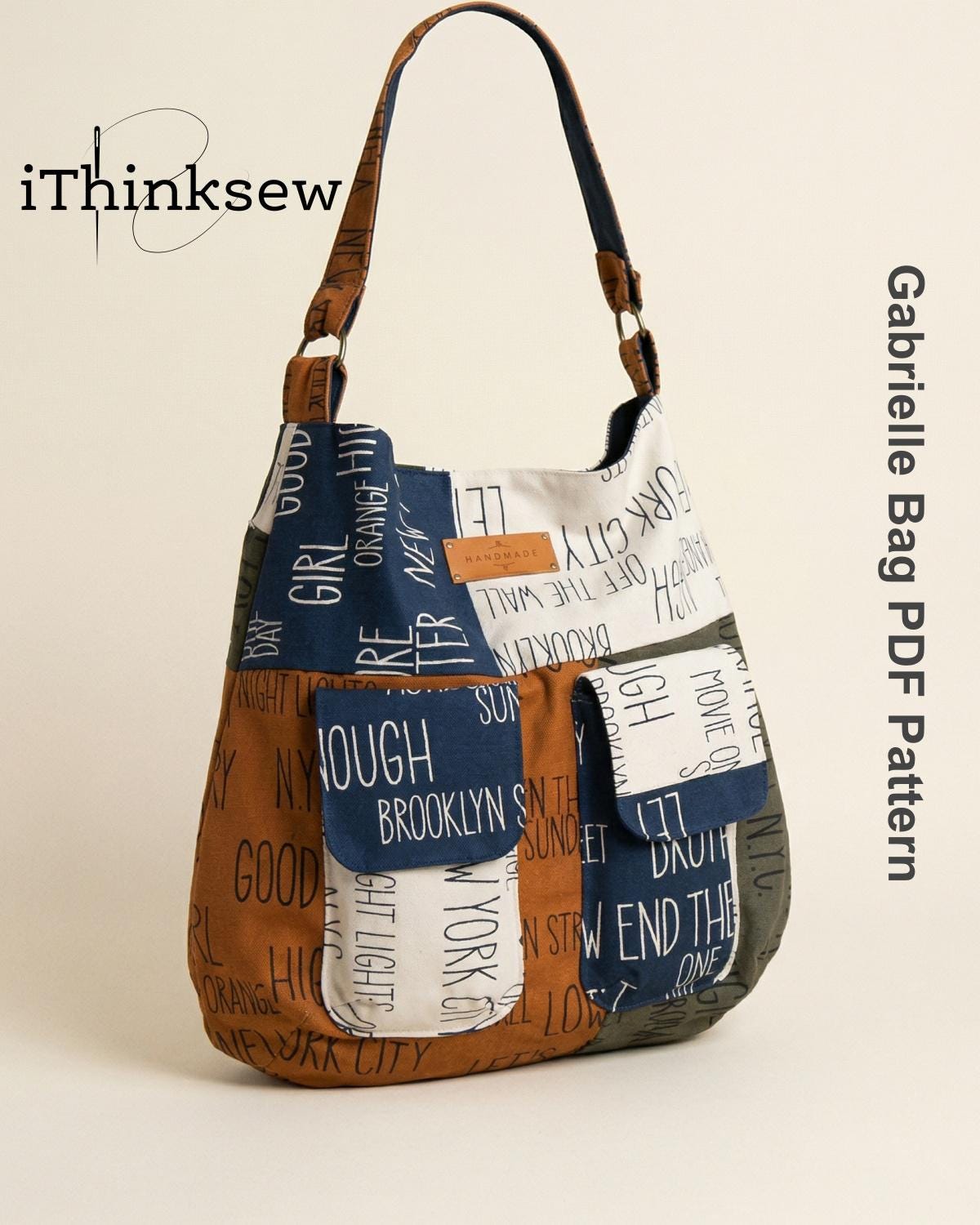 Gabrielle Hobo Bag PDF Sewing Pattern | Slouchy Shoulder Bag Tutorial ...
