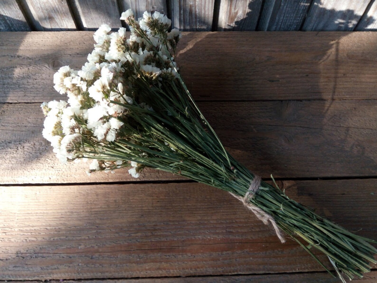 Dried White LIMONIUM white statice wedding flower bouquet a Etsy
