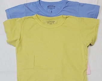 Women's Crew Neck T-shirt 100% Cotton Jersey Soft Fabric