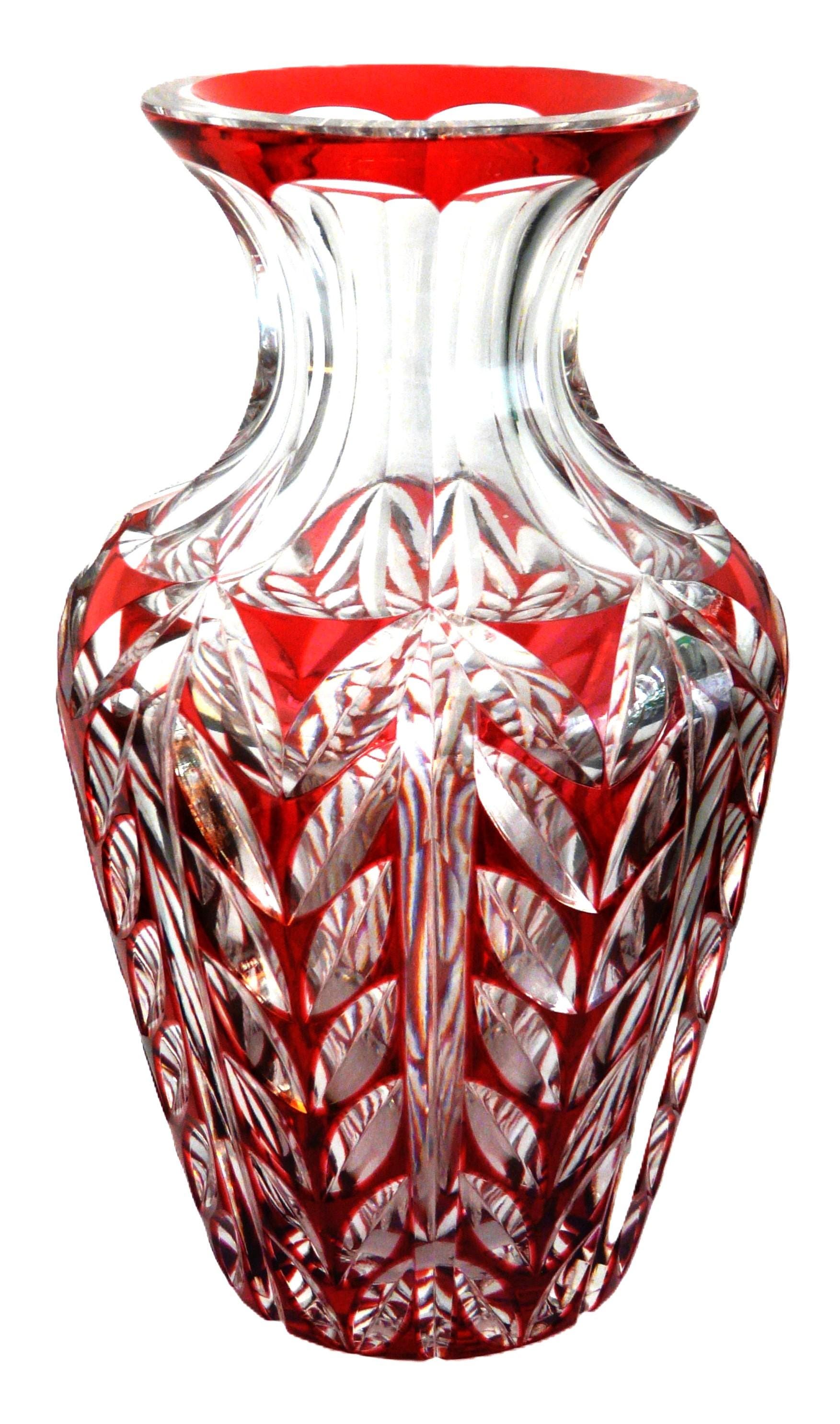 本日限定特価　セイントルイスサンルイ　クリスタルガラス花瓶　Ｗ12.5×Ｈ20㎝ SAINT LOUIS サンルイクリスタルフラワーベース花瓶