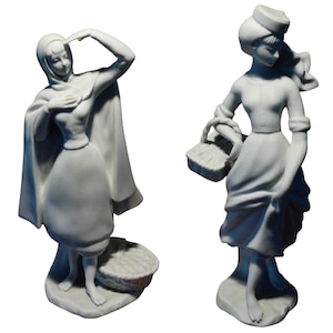 2 Vista Alegre Porcelain Figurines Estremadura Portugal