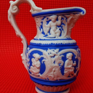 1852 Victorian Porcelain Creamer with Raised Diamond Mark