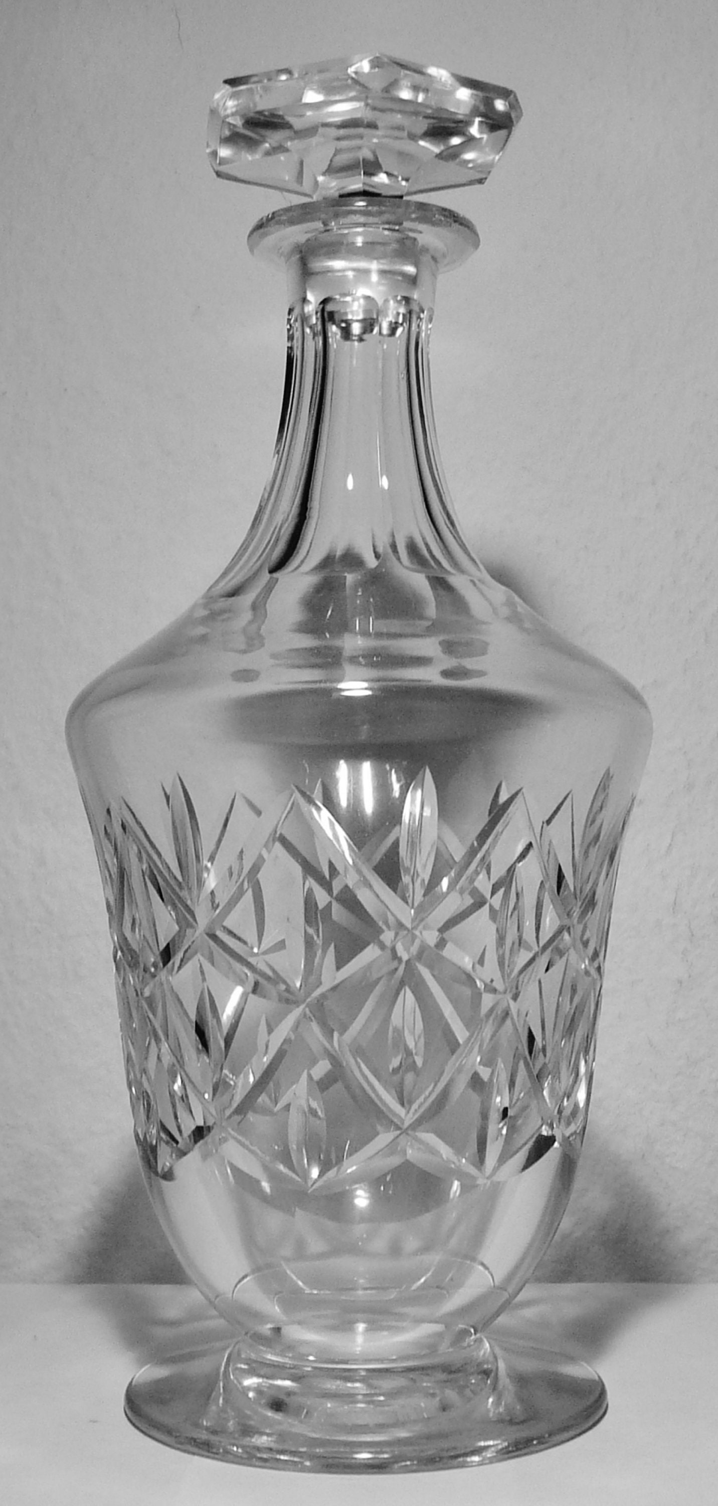 Carafe en Cristal Coupée à La Main