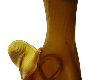 Art Nouveau Loetz Amber Glass Vase