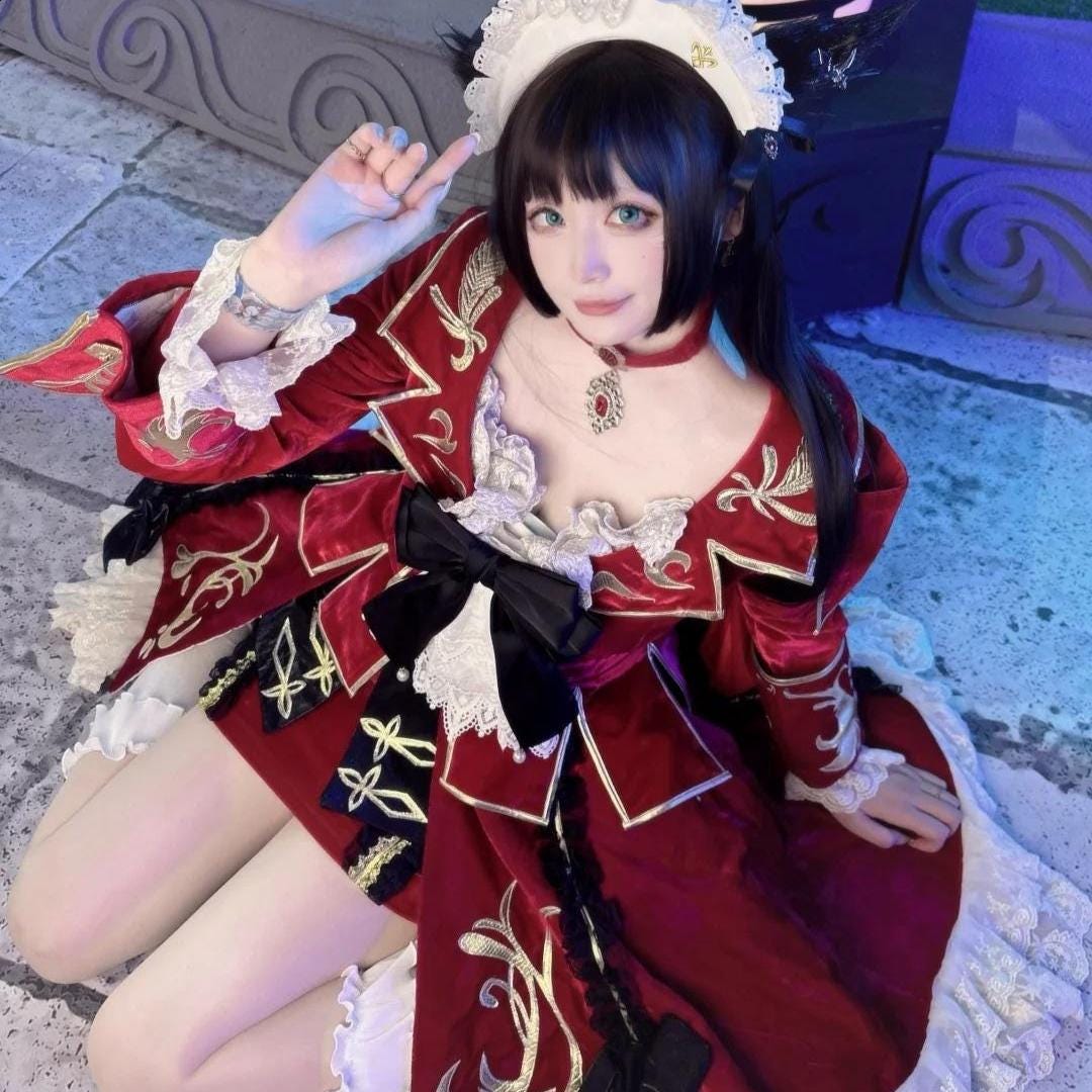 Red Metallic Robe Cosplay Red Mage Cosplay, Red Mage Full Set, Red Magic Costume, Mage Robe ...