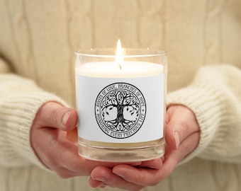 Pregnancy and Infant loss awareness wave of light bereavement and rememberance Glass jar unscented soy wax candle