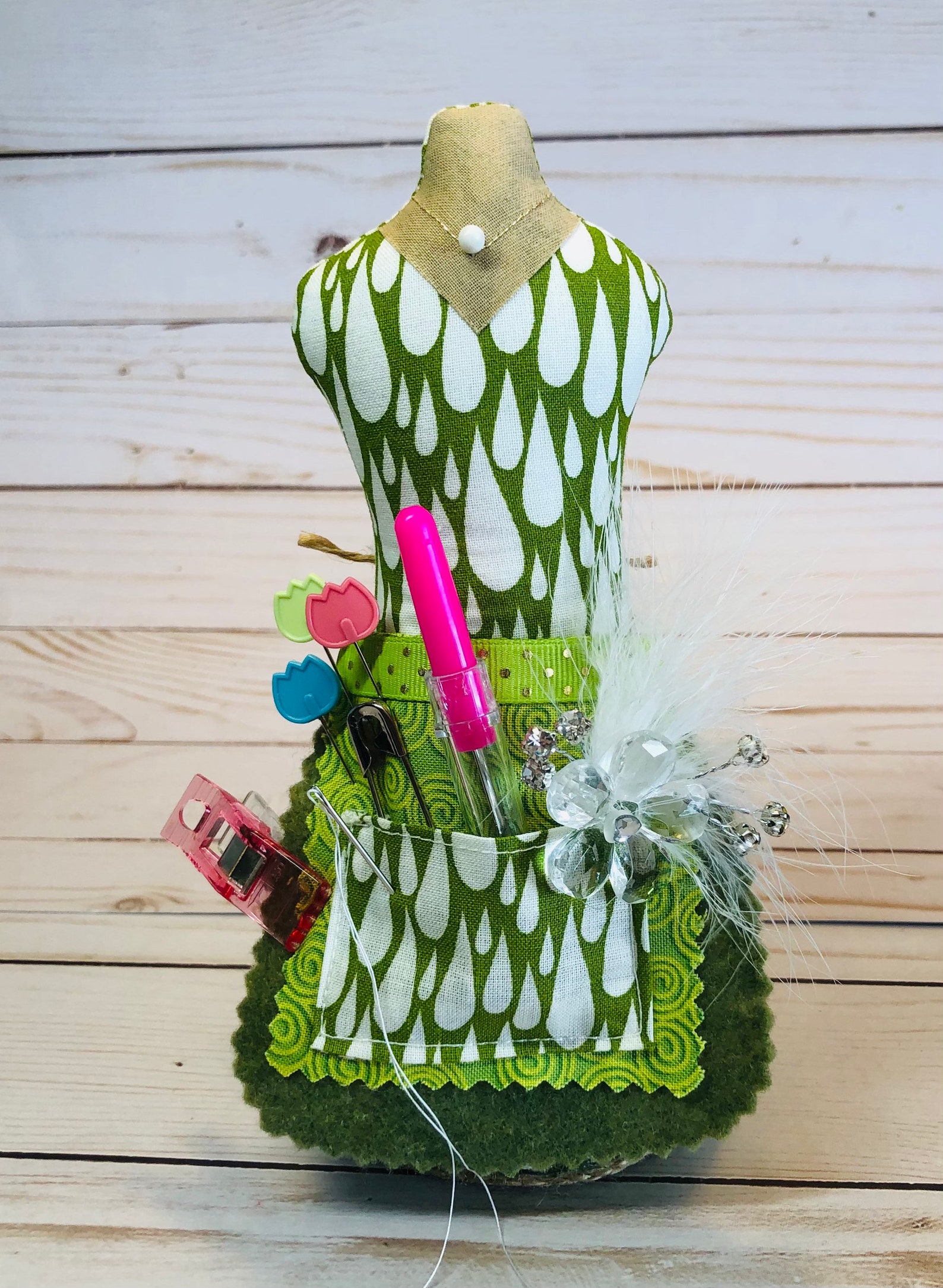 Dress Form Pin Cushion Mannequin Mantle Decoration Pin Cushion Etsy