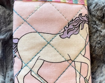 Unicorn Kids Wallet: Toddler Trifold Wallet with Glitter